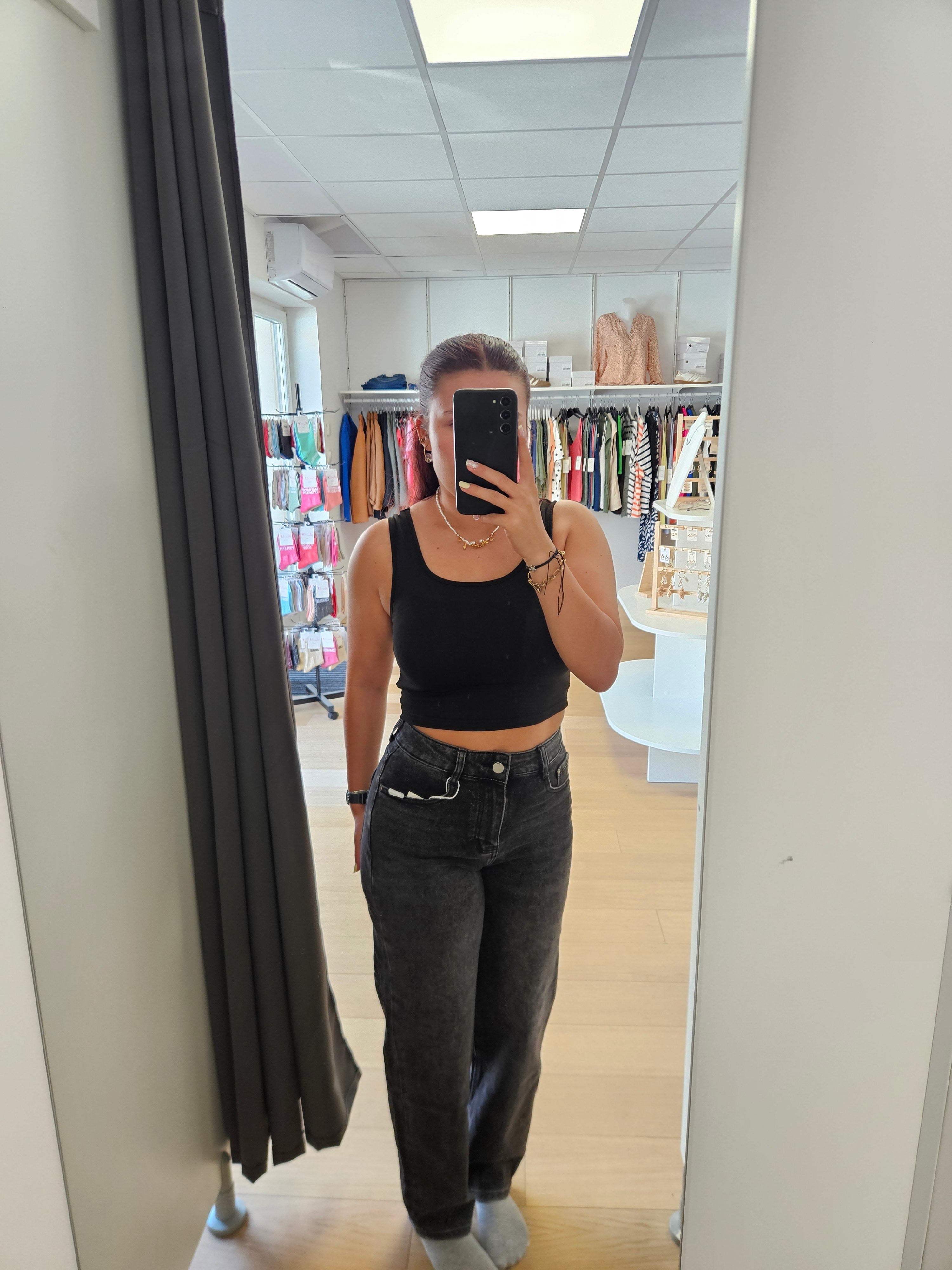 Jeans ballon barel noir
