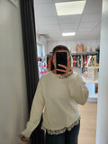 Pull volant fleuris