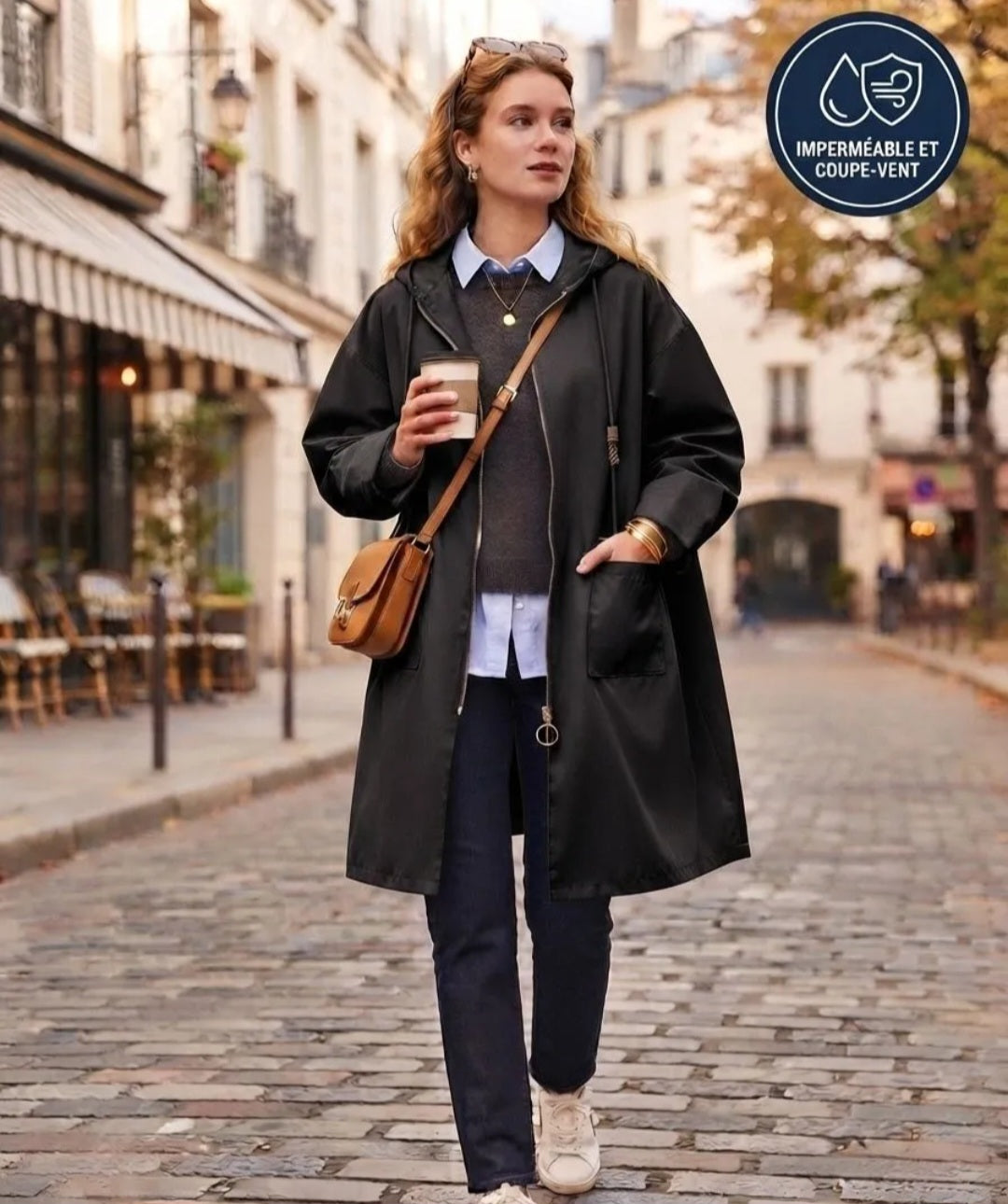 Veste imperméable noir