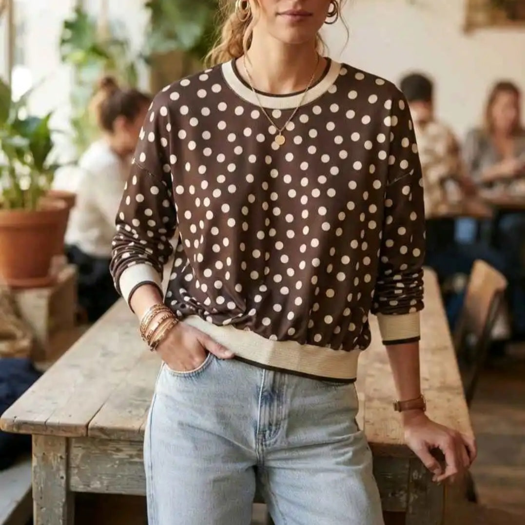 Pull à pois choco