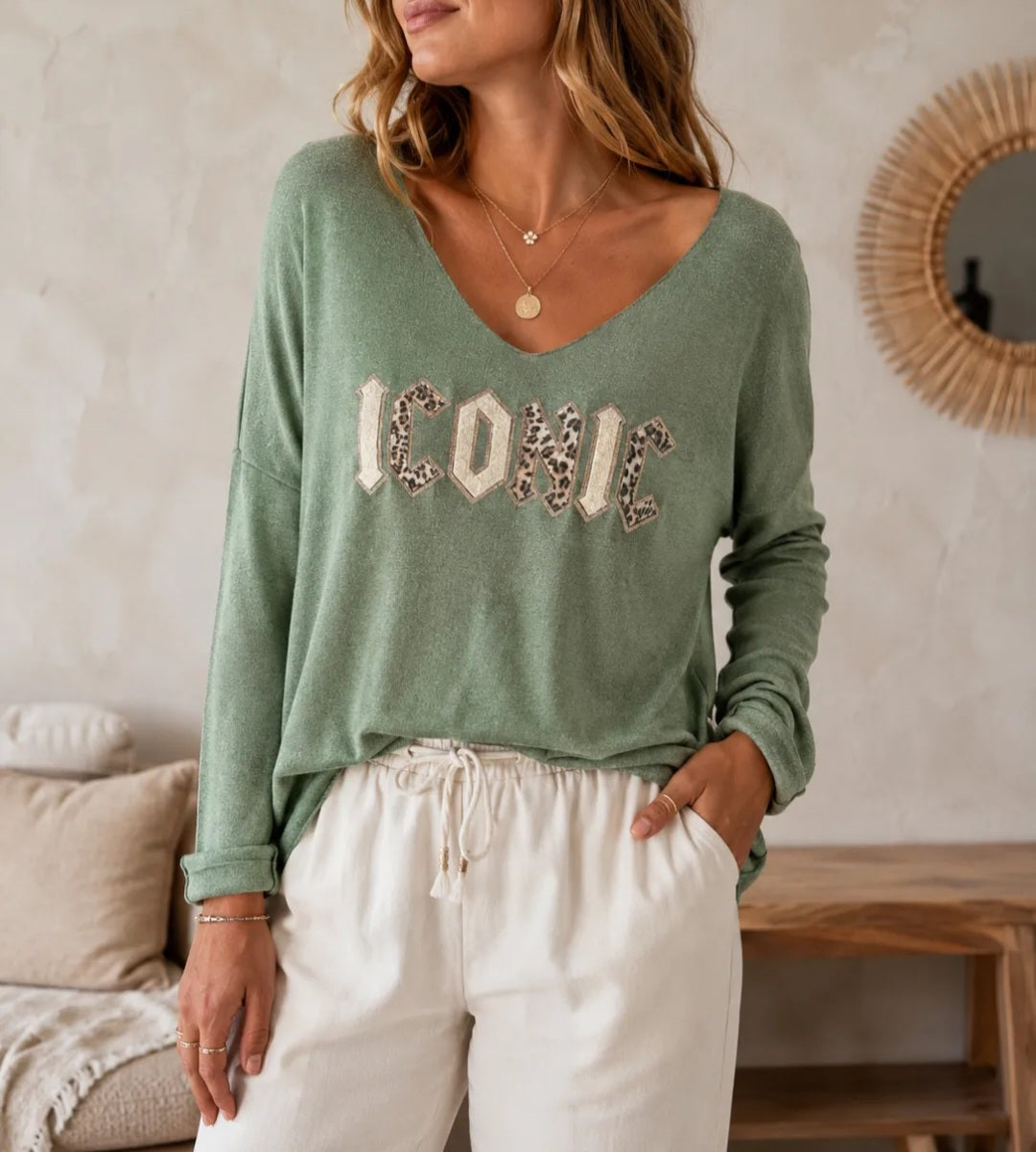 Pull Iconic kaki