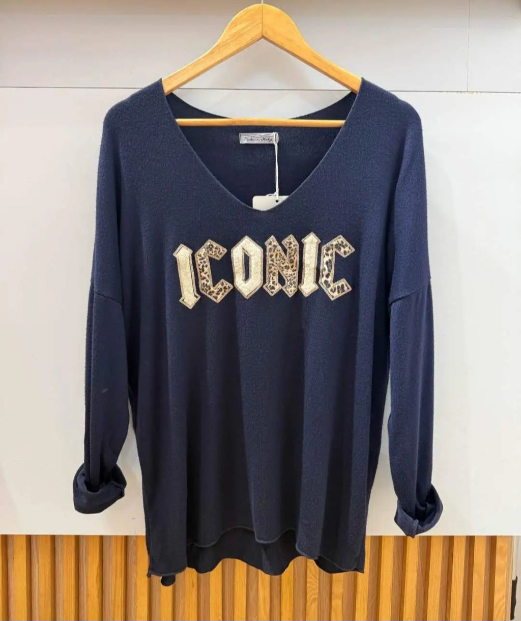 Pull Iconic bleu marine