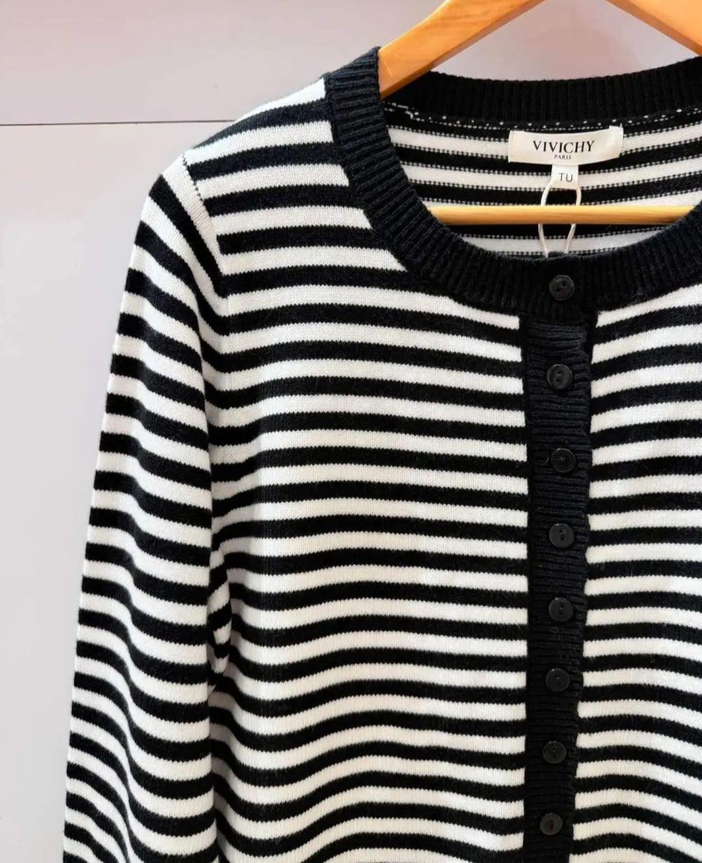 Gilet rayé noir