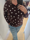Pull choco à pois