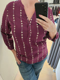 Blouse à motif prune