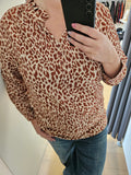 Blouse à motif terracota