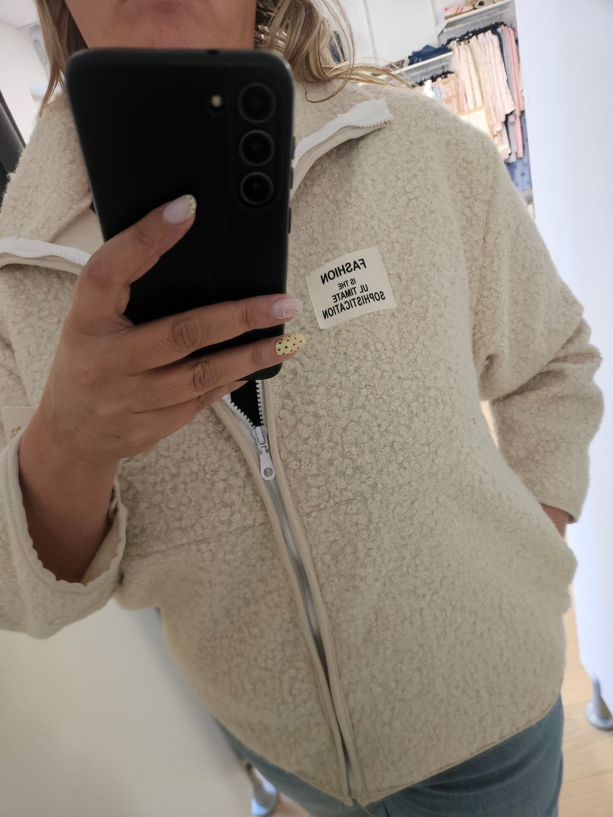 Veste polaire beige