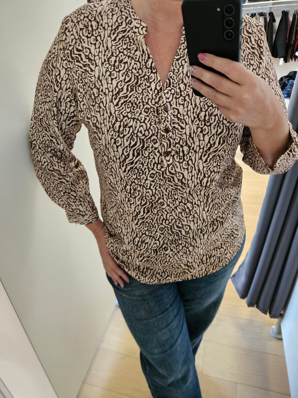 Blouse à motif choco