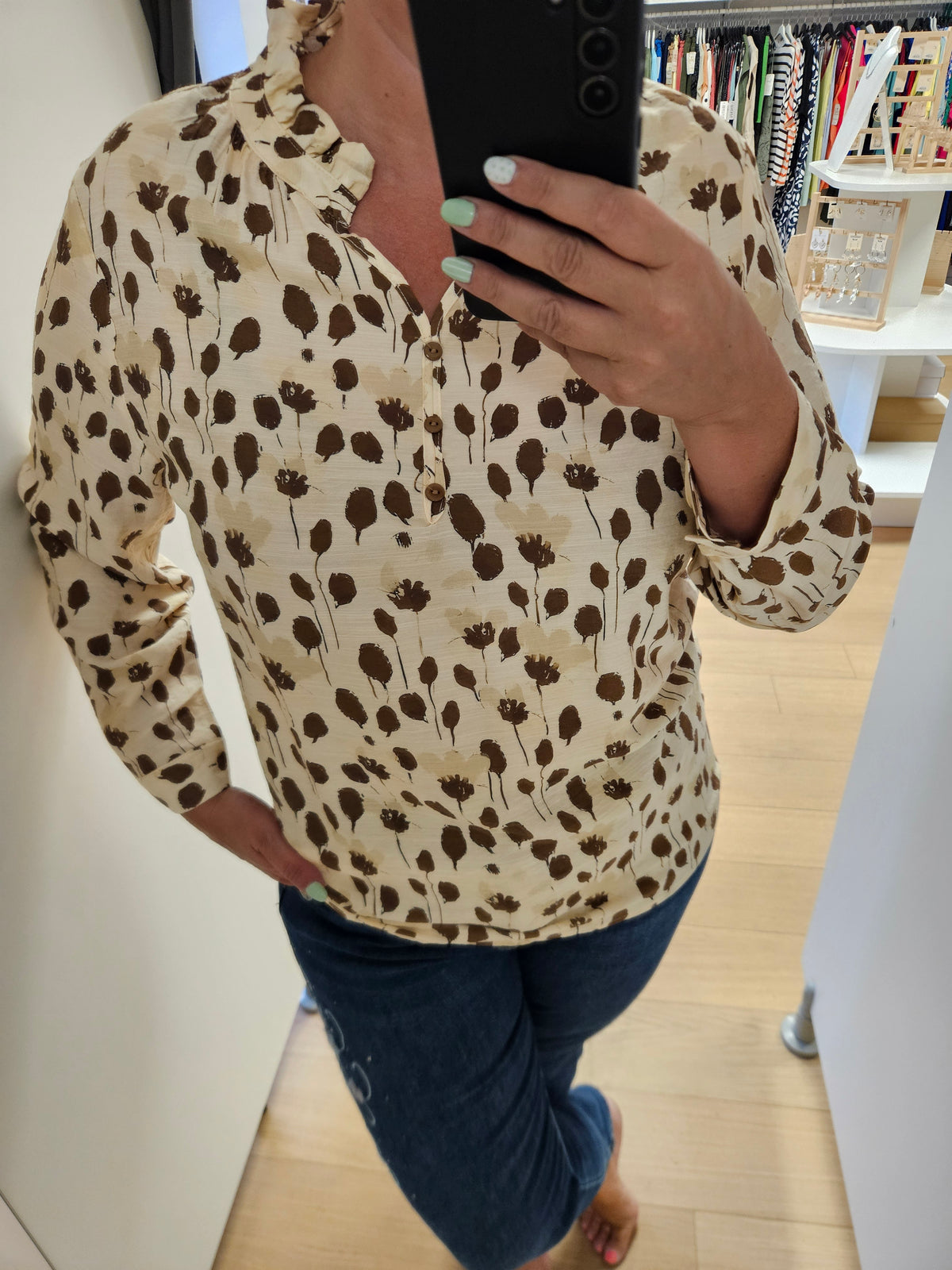 Blouse à motif choco